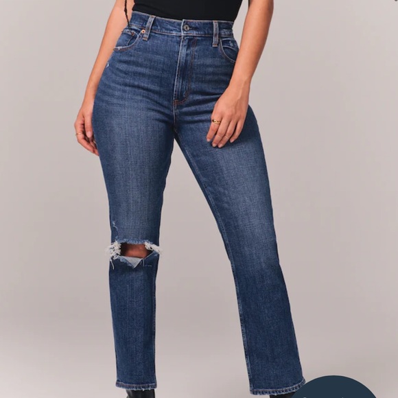 Abercrombie & Fitch Denim - Abercrombie Curve Love Ankle Straight Ultra High Rise 20R / 35